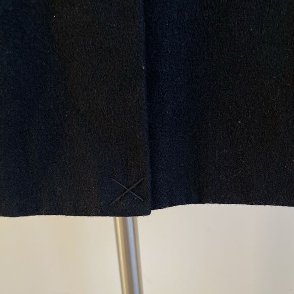 Kenneth Cole Reaction Wool Blend Black Long Pea Coat Women's 2 Preppy Old Money - Picture 10 of 16